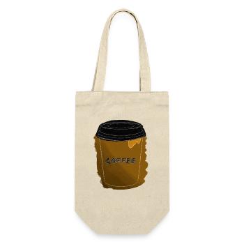 coffee becher mit outlines - Geschenkbeutel für Flaschen - Natur - Vorne