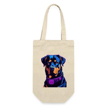 Neon Rottweiler Digital Art - Gift Bag for Bottles - nature - Front
