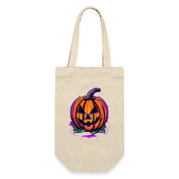 Glowing Halloween Pumpkin Design - Gift Bag for Bottles - nature - Front