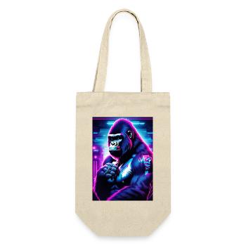 Neon gorilla in cyberpunk style - Gift Bag for Bottles - nature - Front