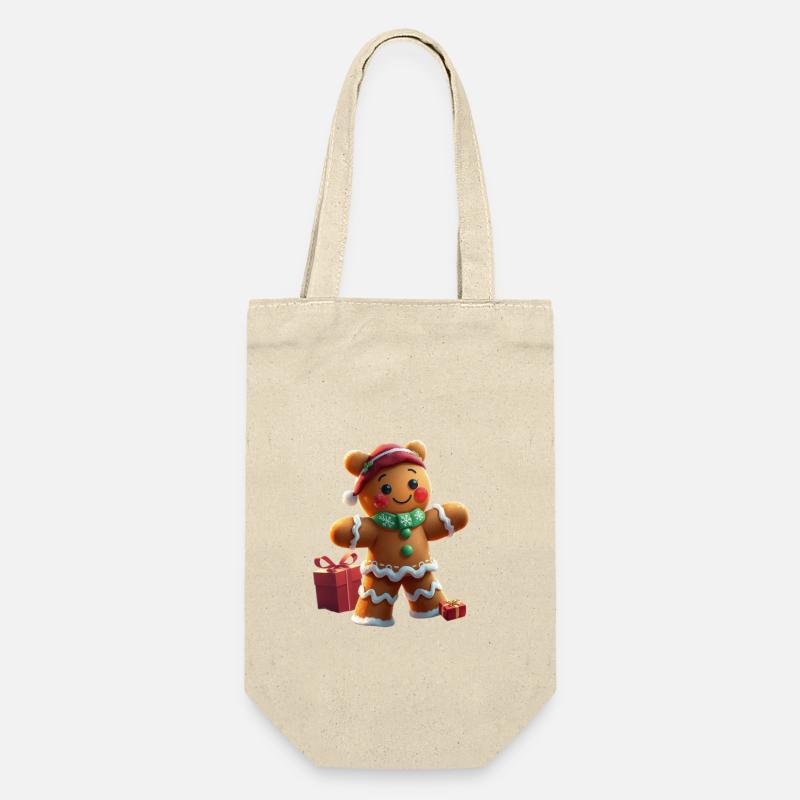 Gingerbread man with winter splendour - Gift Bag for Bottles - nature
