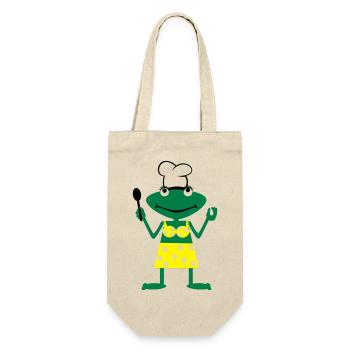 Cook frog - Geschenkbeutel für Flaschen - Natur - Vorne