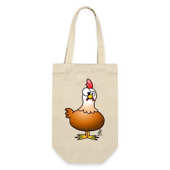 Chicken - Hen - Gift Bag for Bottles - nature - Front