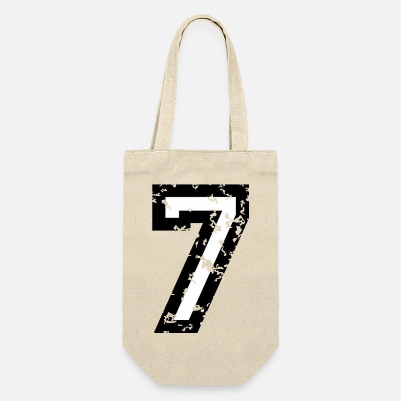 Le numéro sept- No. 7 (deux couleurs) blanc - Sac à bouteille - nature