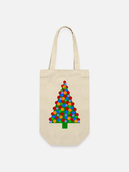 Tannenbaum Weihnachten - Geschenkbeutel für Flaschen - Natur