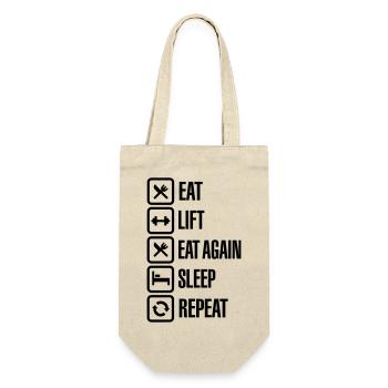 Eat - Lift - Eat again - Sleep - Repeat - Gift Bag for Bottles - nature - Front