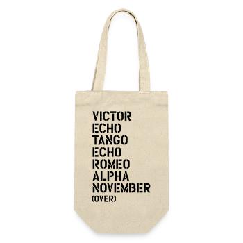 Victor Echo Tango Echo Romeo... over - VETERAN - Geschenkbeutel für Flaschen - Natur - Vorne