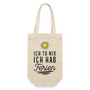 Endlich Ferien - Geschenkbeutel für Flaschen - Natur - Vorne