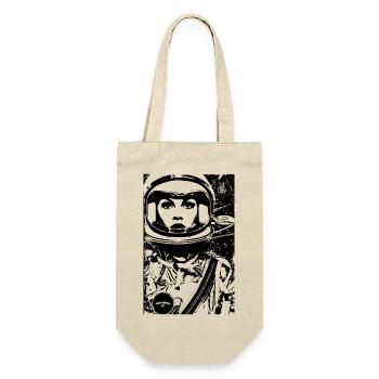 ASTRONAUT ASTRONAUT WOMAN WOMEN'S POWER STENCIL - Gift Bag for Bottles - nature - Front
