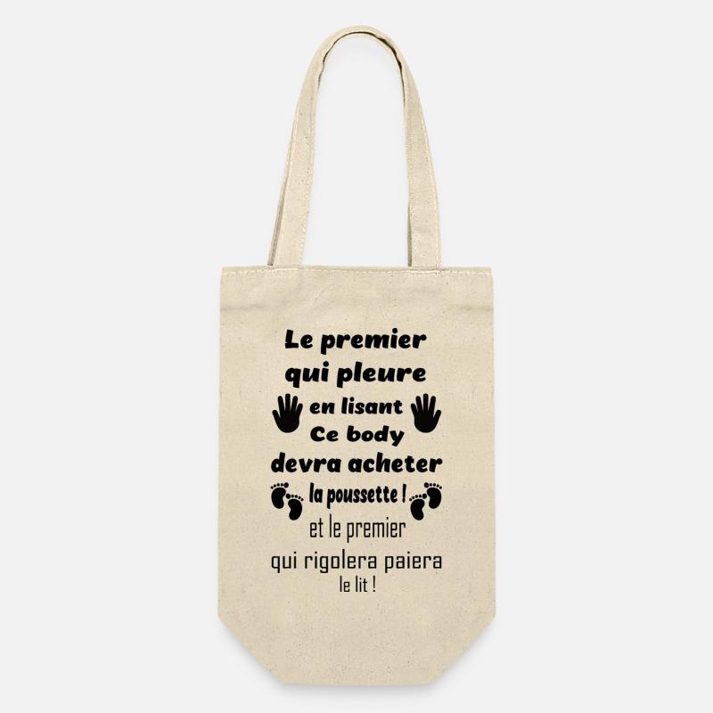 Le premier qui pleure en lisant ce body bébé - Sac à bouteille - nature