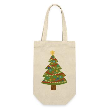 Christmas tree Christmas tree Christmas gift idea - Gift Bag for Bottles - nature - Front