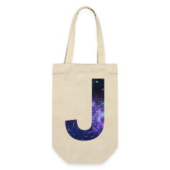 Galaxy J lettre Space Stars Idée cadeau - Sac à bouteille - nature - Devant
