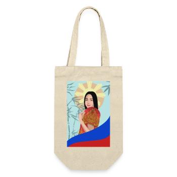 Philippinen Filipina Stolz Flagge Pinay I Geschenk - Geschenkbeutel für Flaschen - Natur - Vorne