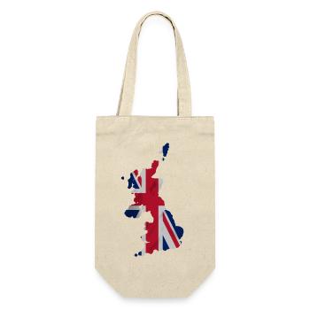 United Kingdom flag in the shape of the country - Gift Bag for Bottles - nature - Front