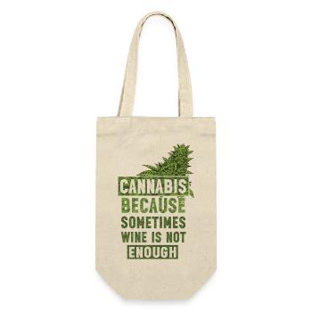 Cannabis because sometimes wine is not enough Bud - Geschenkbeutel für Flaschen - Natur - Vorne