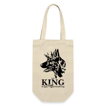 Hollandse Herder King of everything Hund Wilsigns - Geschenkbeutel für Flaschen - Natur - Vorne