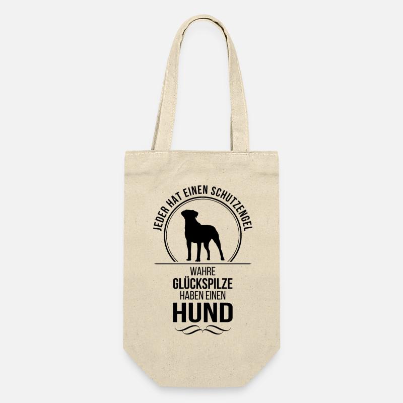 Hund Schutzengel Hundespruch Hunde Spruch Wilsigns - Geschenkbeutel für Flaschen - Natur