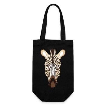 Wildtiere - Geschenkbeutel für Flaschen - Schwarz - Vorne