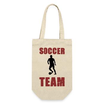 soccer player team - Geschenkbeutel für Flaschen - Natur - Vorne