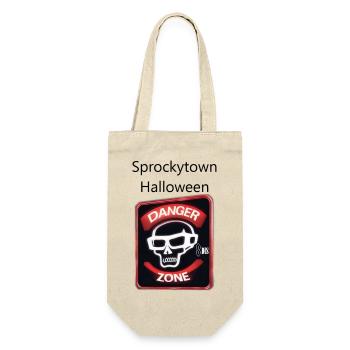 Sprockytown Halloween Danger Zone - Geschenkbeutel für Flaschen - Natur - Vorne