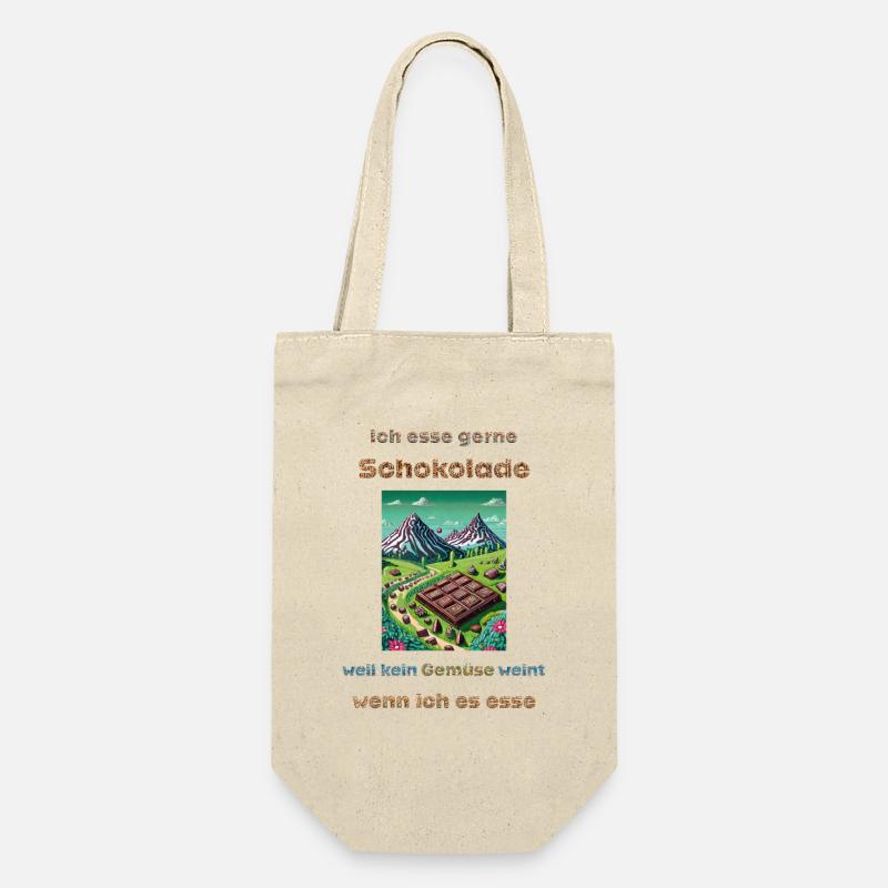 Ich esse gerne Schokolade - Geschenkbeutel für Flaschen - Natur