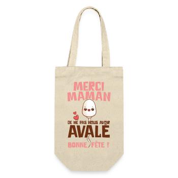 Funny Mother's Day Mom Boyly Girly - Gift Bag for Bottles - nature - Front