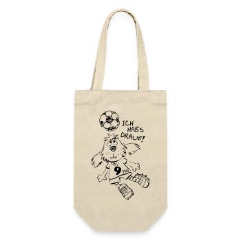 Ich hab's drauf Fußballer - Geschenkbeutel für Flaschen - Natur - Vorne