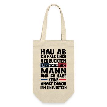 Franzosen Französisch Frankreich - Geschenkbeutel für Flaschen - Natur - Vorne