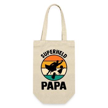 Father Superhero Dad - Gift Bag for Bottles - nature - Front