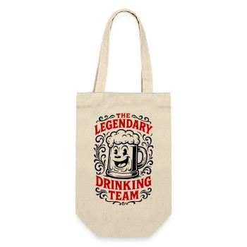 Drinking Team Legendär - Geschenkbeutel für Flaschen - Natur - Vorne