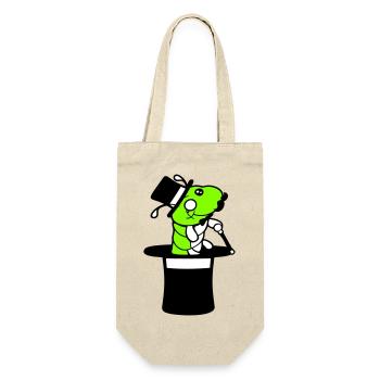 Caterpillar Sir Mr rich monocle top hat magician - Gift Bag for Bottles - nature - Front