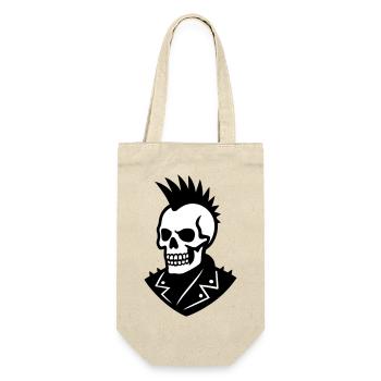 Skull Punk - Geschenkbeutel für Flaschen - Natur - Vorne