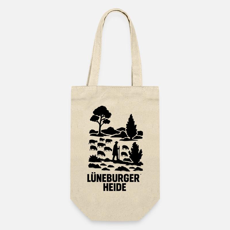 Lüneburger Heide Schäfer Heidschnucken Idylle - Geschenkbeutel für Flaschen - Natur