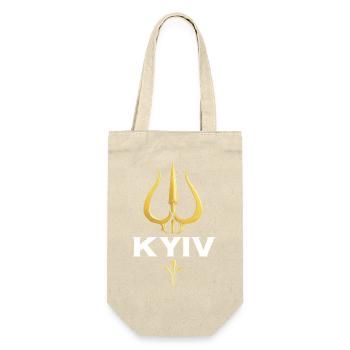 Kyiv Golden Trident Emblem - Gift Bag for Bottles - nature - Front