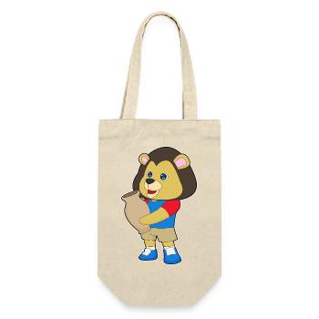 Lion Vase - Gift Bag for Bottles - nature - Front