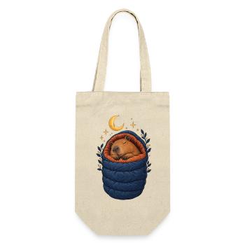 Capybara Hiking - Geschenkbeutel für Flaschen - Natur - Vorne