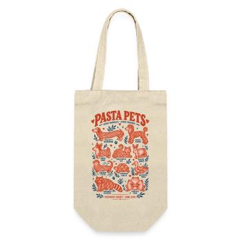 Pasta Pets Lustige Nudeltiere Hunde Katzen Humor - Geschenkbeutel für Flaschen - Natur - Vorne