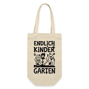 Endlich Kindergarten! - Geschenkbeutel für Flaschen - Natur - Vorne