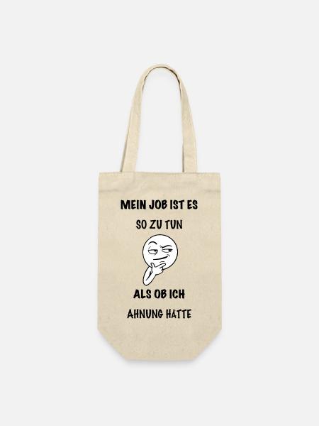 Sarkastischer Spruch Job - Geschenkbeutel für Flaschen - Natur