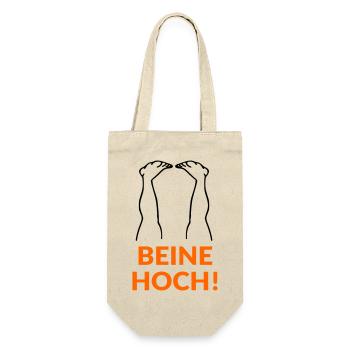 Motivation Beine Hoch - Geschenkbeutel für Flaschen - Natur - Vorne
