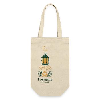 Pilze Sammeln Mondlicht Cottagecore Wald T-Shirt - Geschenkbeutel für Flaschen - Natur - Vorne