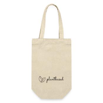 plantbased simple black - Geschenkbeutel für Flaschen - Natur - Vorne