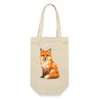 Watercolor Fox in the Forest - Gift Bag for Bottles - nature - Front