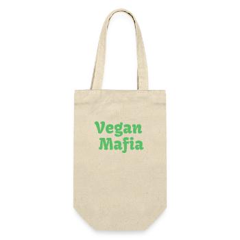 Vegane Mafia - Geschenkbeutel für Flaschen - Natur - Vorne