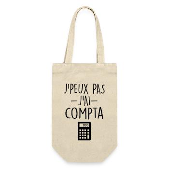 Comptable | Comptabilité | Compter | Chiffre - Sac à bouteille - nature - Devant
