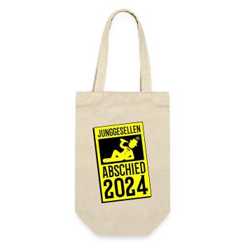 Junggesellenabschied 2024 - Geschenkbeutel für Flaschen - Natur - Vorne