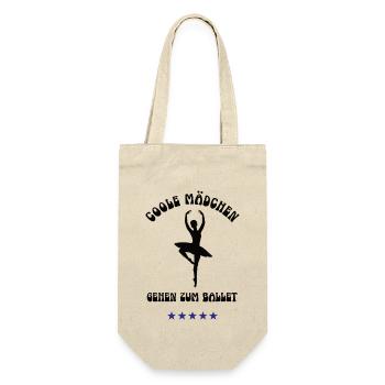 COOLE MÄDCHEN GEHEN ZUM BALLETT Outfit Tänzerin - Geschenkbeutel für Flaschen - Natur - Vorne