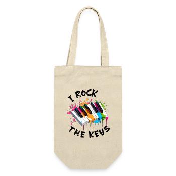 Musique Piano « I Rock the Keys » Splash of Color - Sac à bouteille - nature - Devant
