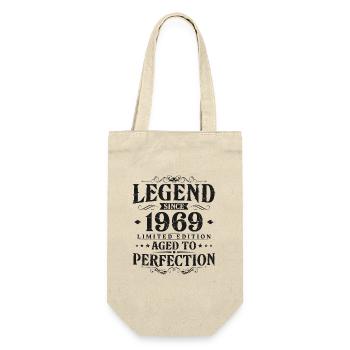 Legende seit 1969 Jahrgang geboren Geburtstag - Geschenkbeutel für Flaschen - Natur - Vorne