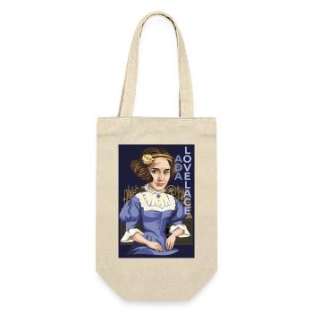 Ada Lovelace - Geschenkbeutel für Flaschen - Natur - Vorne